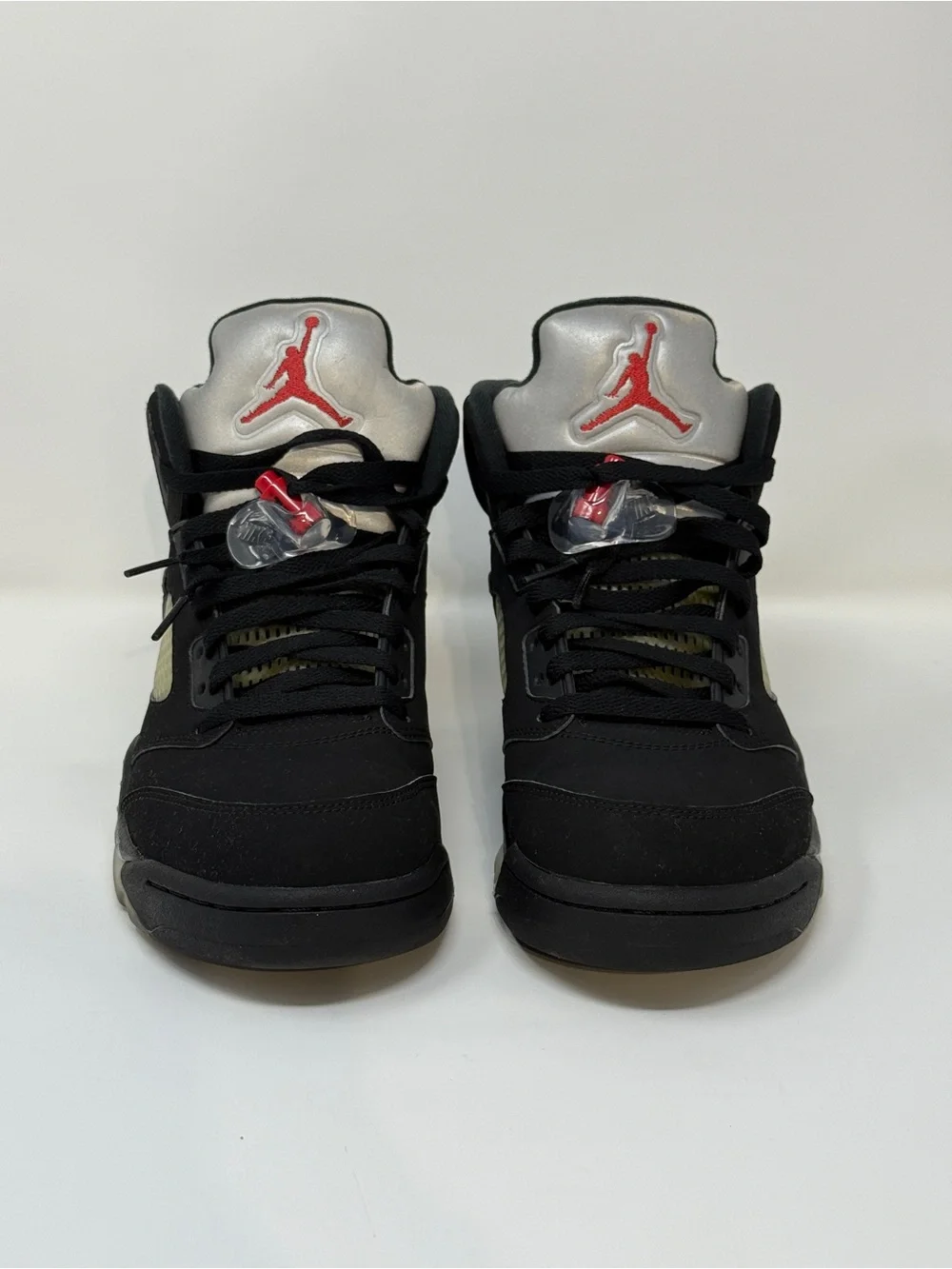 Size 8.5- Air Jordan 5 Black Metallic Sneakers 845035-003